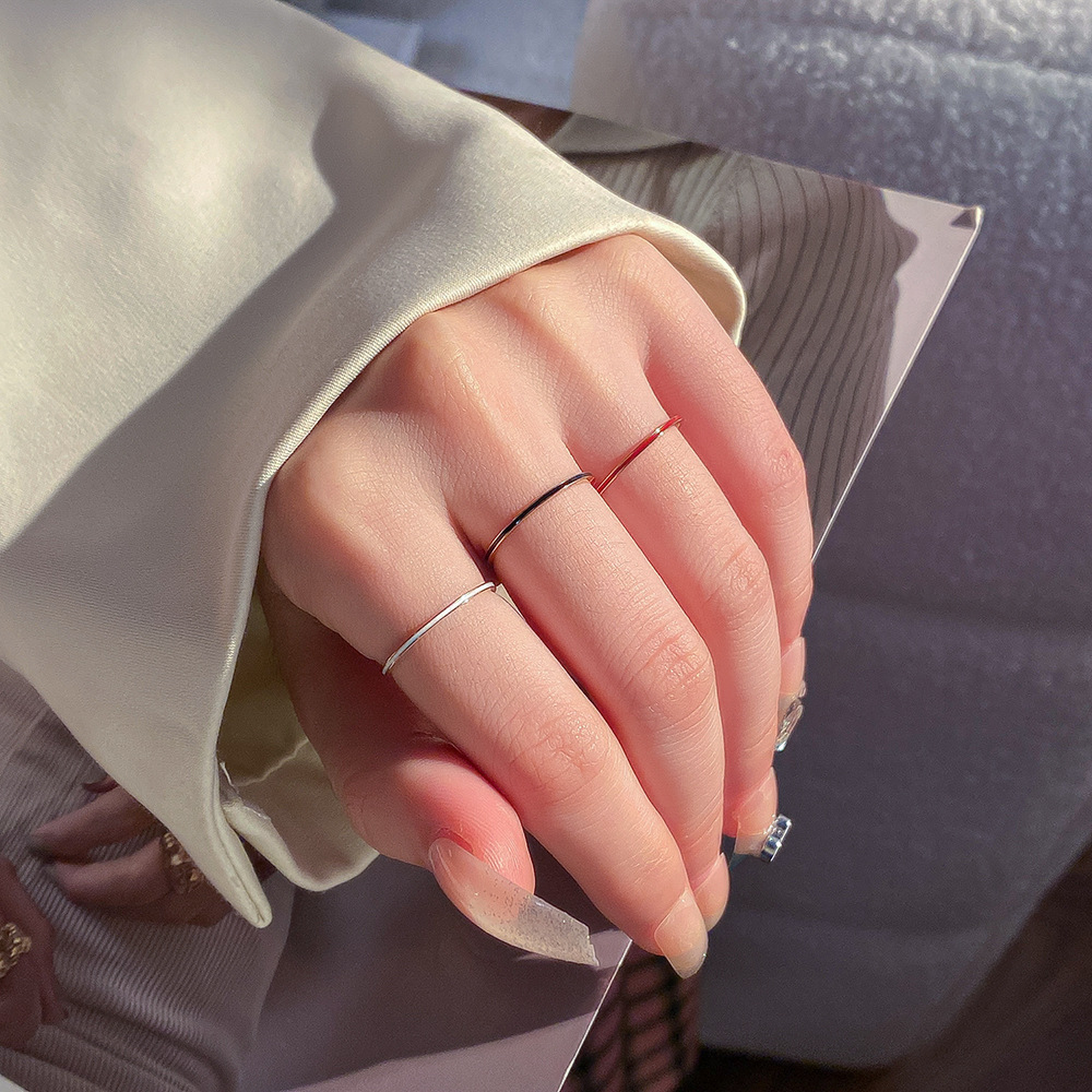 チタン鋼ローズゴールドカラー1mm薄型リング レディース テ - Initial Ring Custom のレビューと価格